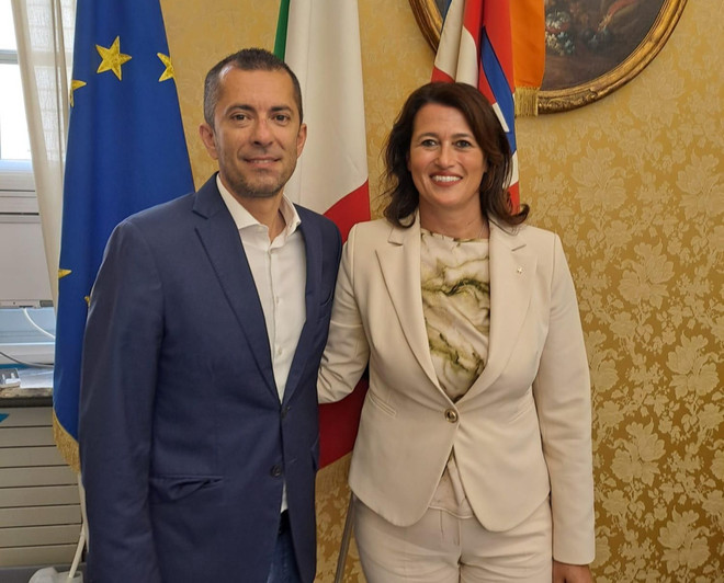 La consigliera Biglia con l'assessore regionale alla Protezione Civile, il canellese Marco Gabusi La consigliera Biglia con l'assessore regionale alla Protezione Civile, il canellese Marco Gabusi