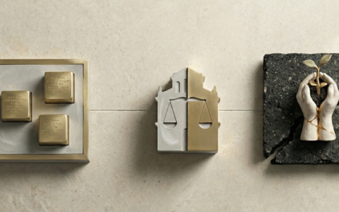 Un immagine-simbolo per ciascun mese: pietre d'inciampo per gennaio, la bilancia della Giustizia per febbraio e vite spezzate sulla strada per marzo