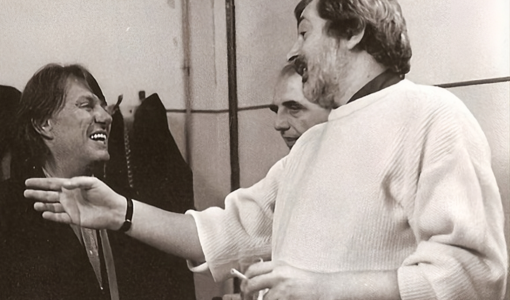 De André e Guccini in una foto tratta da Wikipedia