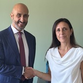 La dottoressa Morando con il direttore generale dell'Asl AT Giovanni Gorgoni