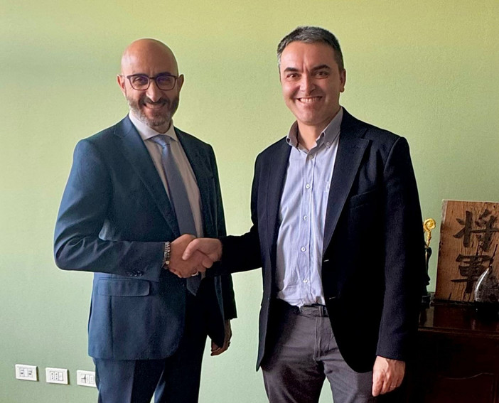 Il direttore generale Gorgoni con Morra