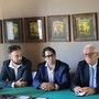 Un momento della presentazione con, da sinistra a destra: Alessandro Tarricone, Gianluca Tordi e il professor Giorgio Calabrese
