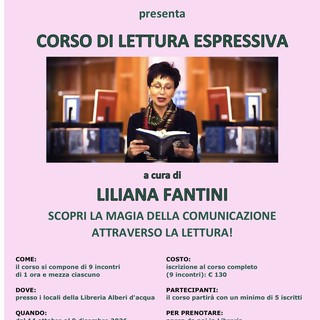 Alla Libreria Alberi d’Acqua torna il corso di lettura espressiva