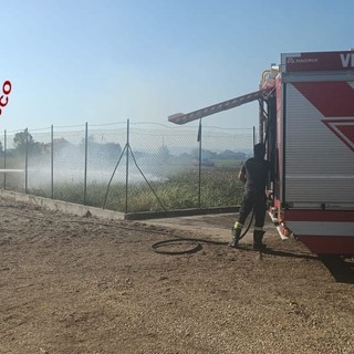 Villanova, nel pomeriggio ampio incendio di sterpaglie
