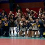 Le Azzurrine festeggiano la vittoria contro il Portorico