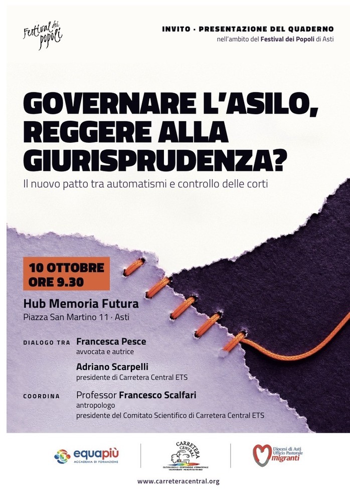 Diritto d’asilo e migrazioni, ad Asti un incontro sul nuovo Patto europeo Diritto d’asilo e migrazioni, ad Asti un incontro sul nuovo Patto europeo