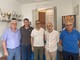 in ordine Tiziano Bragato (componente delegazione), Francesco Pantano (vice delegato), Walter Vercelli (consigliere regionale), Gianfranco Merlo (delegato provinciale) e Bruno Fassone (segretario)