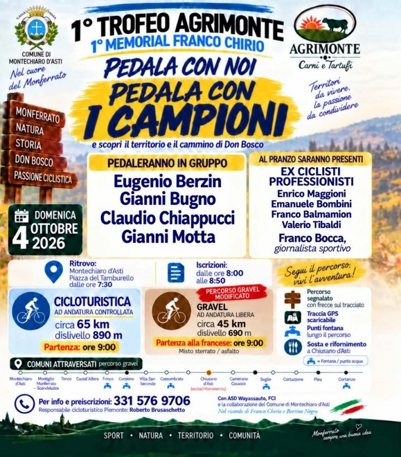A Montechiaro il 1° Trofeo Agrimonte e Memorial Franco Chirio A Montechiaro il 1° Trofeo Agrimonte e Memorial Franco Chirio