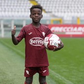 Il piccolo Ismael Pistis in maglia granata Il piccolo Ismael Pistis in maglia granata