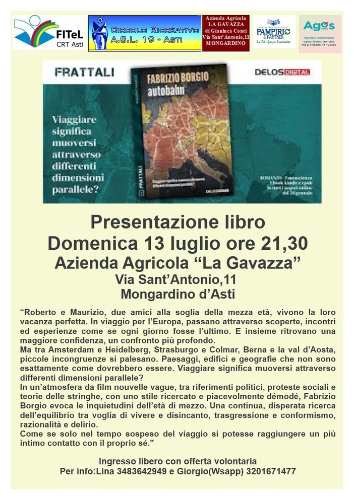 &quot;Autobahn&quot; di Fabrizio Borgio: un viaggio letterario tra le vigne di Mongardino