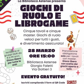 Asti, alla Biblioteca Astense un pomeriggio tra giochi da tavolo e avventure GDR