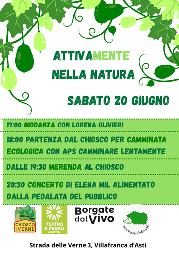 “AttivaMente nella Natura”: al Chiosco delle Verne una giornata tra benessere, ambiente e musica sostenibile “AttivaMente nella Natura”: al Chiosco delle Verne una giornata tra benessere, ambiente e musica sostenibile