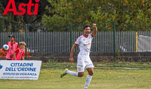Riccardo Moreo, immagine del match Asti-Gozzano