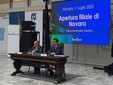 Alcuni momenti dell'inaugurazione tenuta oggi a Novara