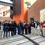 Gli studenti e le docenti dei licei classico e scientifico, i Coordinatori tecnici, i Tecnici di Laboratorio Biomedico e di Radiologia Medica e la responsabile dell’Area Diagnostica della Direzione delle Professioni Sanitarie