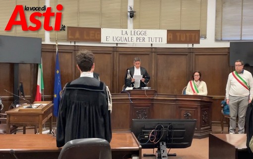 In foto, il presidente Paolo Bergero nella lettura della sentenza