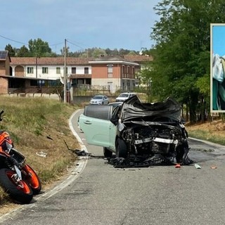 L'immagine dell'incidente, nel riquadro il giovane Marco