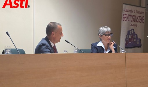 Irene Roggero con il giornalista Massimiliano Peggio