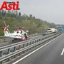 Incidente sulla A21 tra Felizzano e Asti Est, intervento l'elisoccorso