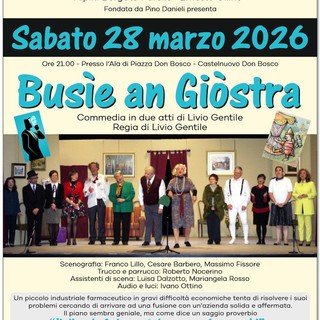 Castelnuovo Don Bosco, il teatro dialettale torna in scena con “Busìe an Giòstra”