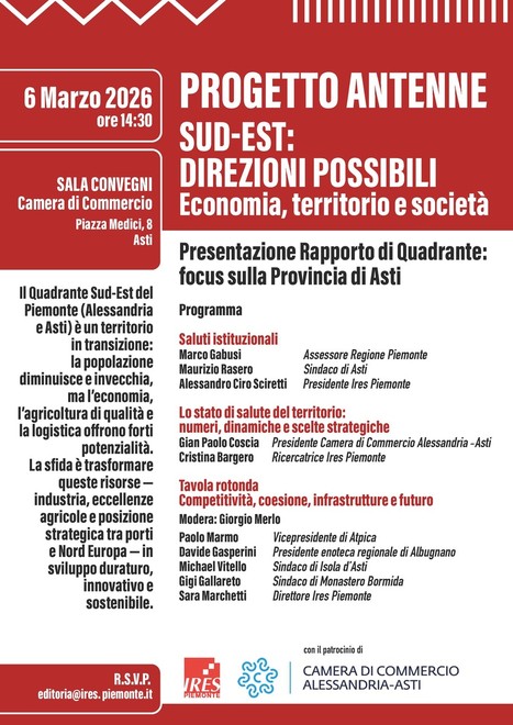 Progetto Antenne Sud-Est: ad Asti un confronto sul futuro del territorio