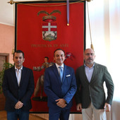 Il presidente della Regione Piemonte Alberto Cirio in visita istituzionale ad Asti