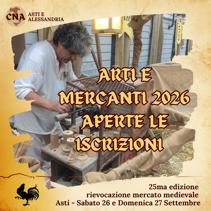 “Arti e Mercanti” celebra 25 anni di storia: aperte le iscrizioni per l’edizione 2026 “Arti e Mercanti” celebra 25 anni di storia: aperte le iscrizioni per l’edizione 2026