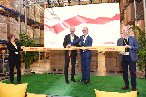 L'inaugurazione delo polo logistico DHL di Coconato nel 2023