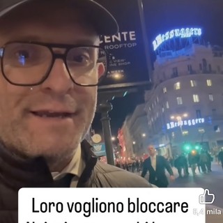 Immagine tratta dal video postato su propri social