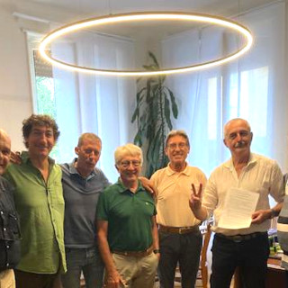 La costituzione del network: da sx L. Giordanino, M. Perolino, F. Marchese, U. Uberti, F. Gabbi, G.De Monte, G. Righini