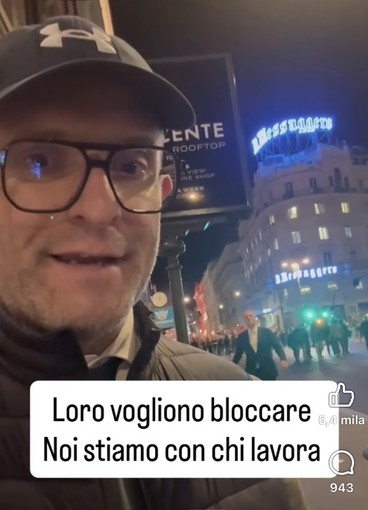 Immagine tratta dal video postato su propri social