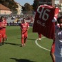 La maglia 46 di Giacomo Ghiardelli, portata dal capitano biancorosso Silvio Brustolin ieri (dal profilo ASD Asti) La maglia 46 di Giacomo Ghiardelli, portata dal capitano biancorosso Silvio Brustolin ieri (dal profilo ASD Asti)