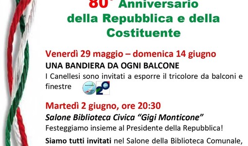 Canelli celebra gli 80 anni della Repubblica tra memoria, Tricolore e Costituzione