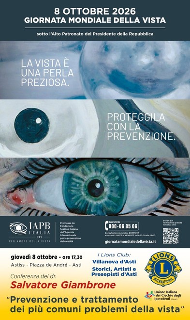Giornata Mondiale della Vista, ad Asti controlli gratuiti e conferenza sulla prevenzione