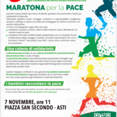 Asti corre per la pace: la “Maratona per la Pace” della CISL fa tappa in Piazza San Secondo Asti corre per la pace: la “Maratona per la Pace” della CISL fa tappa in Piazza San Secondo