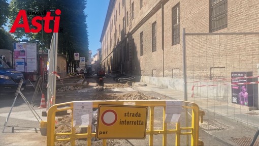 Cantiere dei lavori in Piazza Catena
