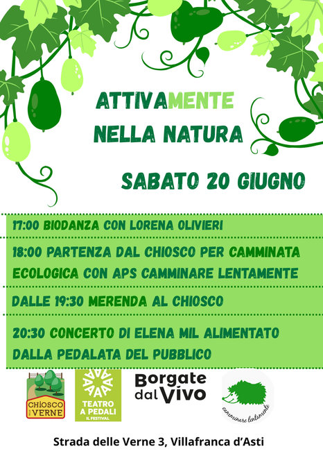 “AttivaMente nella Natura”: al Chiosco delle Verne una giornata tra benessere, ambiente e musica sostenibile