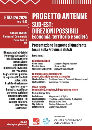 Progetto Antenne Sud-Est: ad Asti un confronto sul futuro del territorio
