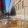 Cantiere dei lavori in Piazza Catena