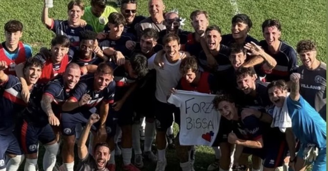 La dedica Villans a Simone Bissacco, infortunatosi contro il San Domenico Savio nel match di Coppa