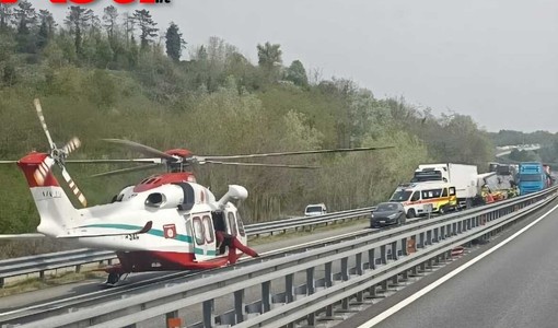 Incidente sulla A21 tra Felizzano e Asti Est, intervenuto l'elisoccorso