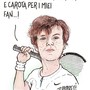 La vignetta di Paparelli per Jannik Sinner La vignetta di Paparelli per Jannik Sinner