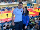 Lorenzo e Ginevra Aloise sugli spalti del palasport barese