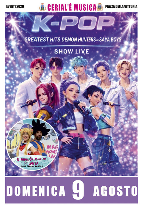 Ceriale Summer Festival: il fenomeno K-pop in piazza della Vittoria con "Greatest Hits Demon Hunters – Show Live"