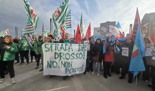 Un momento di un precedente presidio sindacale