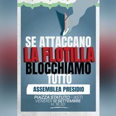 Presidio ad Asti per la Freedom Flotilla: &quot;Rispondiamo al criminale attacco con il drone&quot;