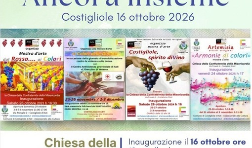 "Ancora insieme", l'arte diffusa protagonista alla Confraternita della Misericordia di Costigliole d'Asti