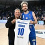 l'incontro con Roberto Baggio nel giugno 2024 (Foto IG e Pallacanestro Brescia)