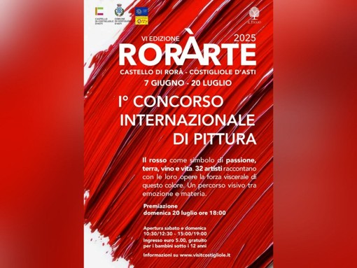 Costigliole d’Asti, il Castello di Rorà si tinge di rosso con RorArte