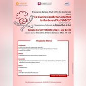 La locandina del pranzo in programma sabato